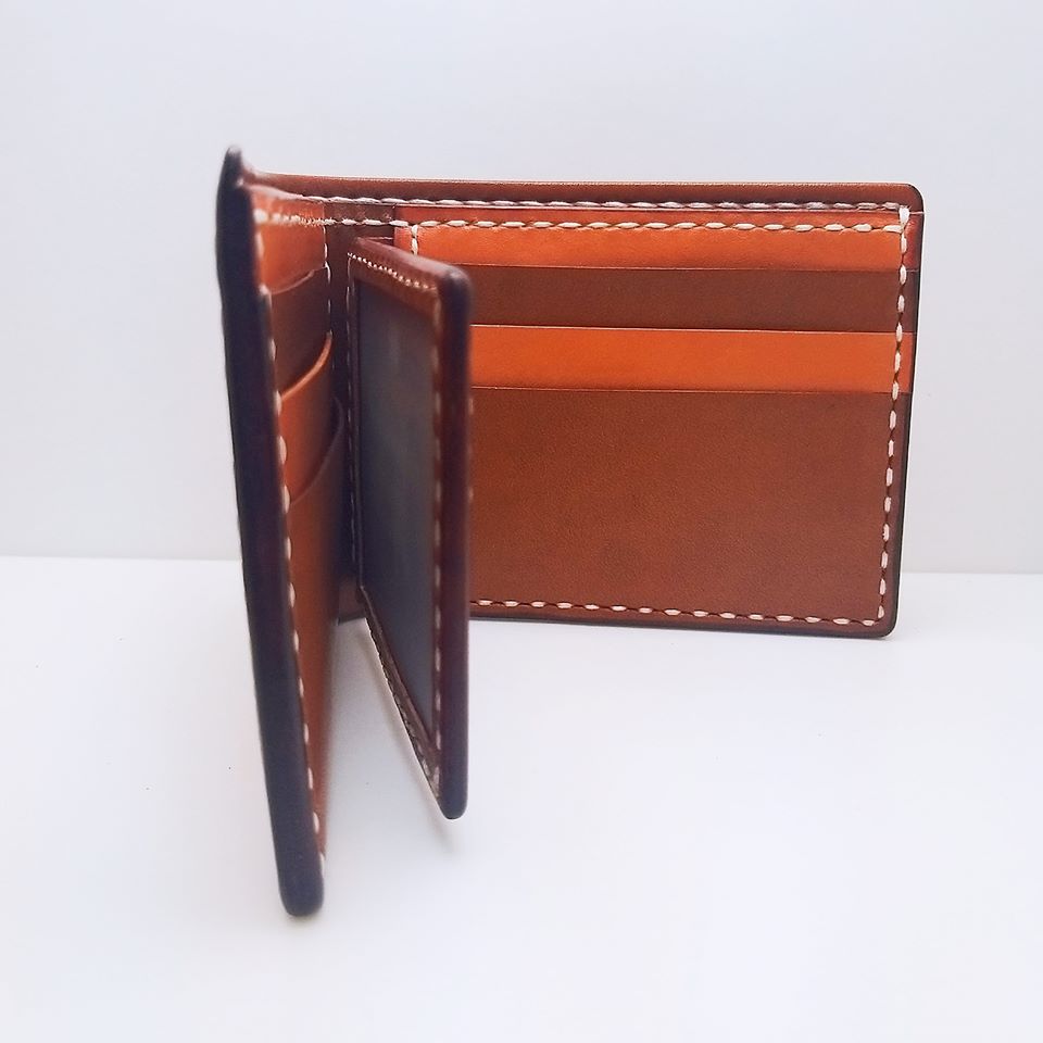 【現貨】三頁短銀包 handsbox 皮革學堂 男裝銀包 三褶 多卡位 兩相位 限量一個包壓印英文字