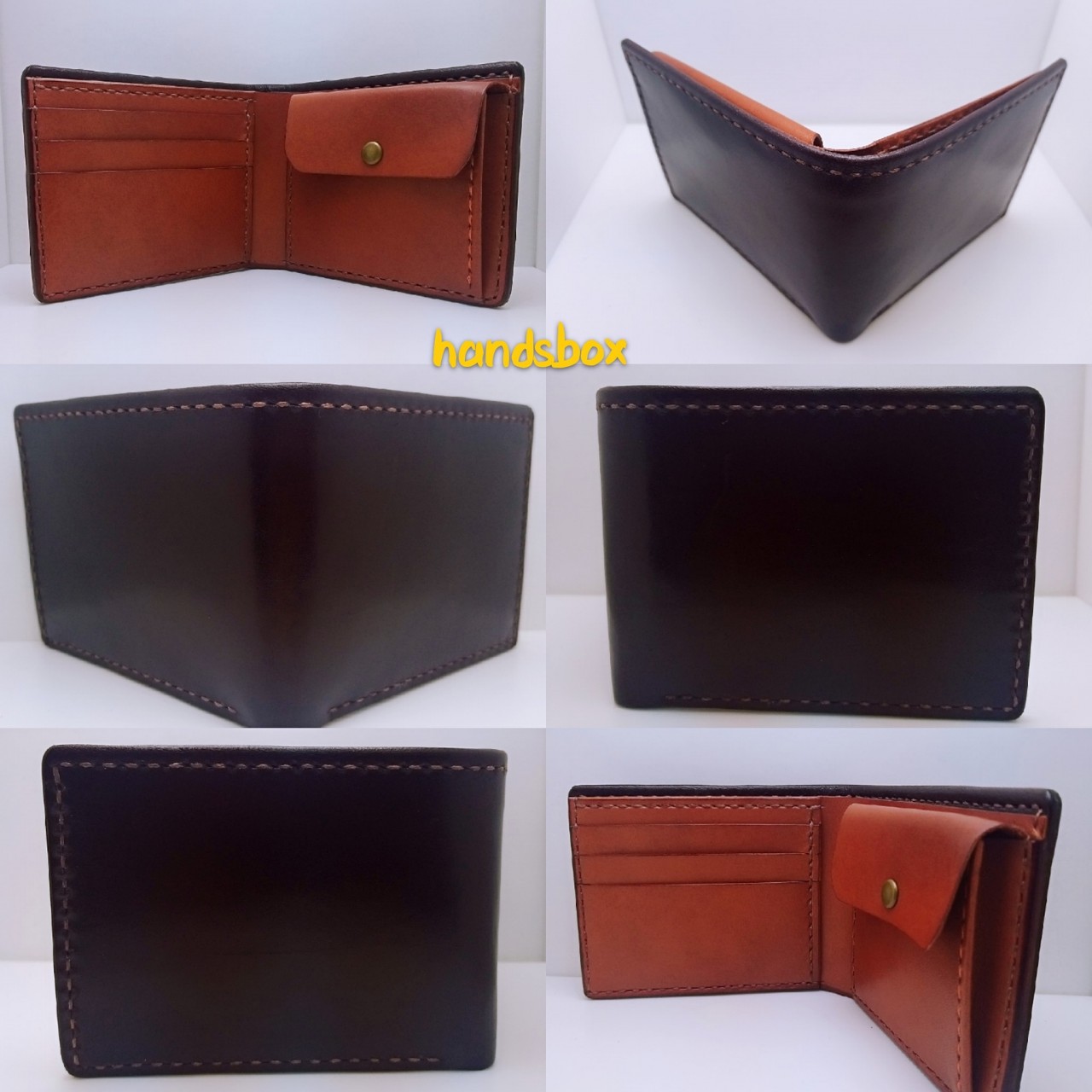【現貨】對褶銀包 DIY 皮革班 handsbox 皮革學堂 男裝銀包 短銀包 卡位 散銀位