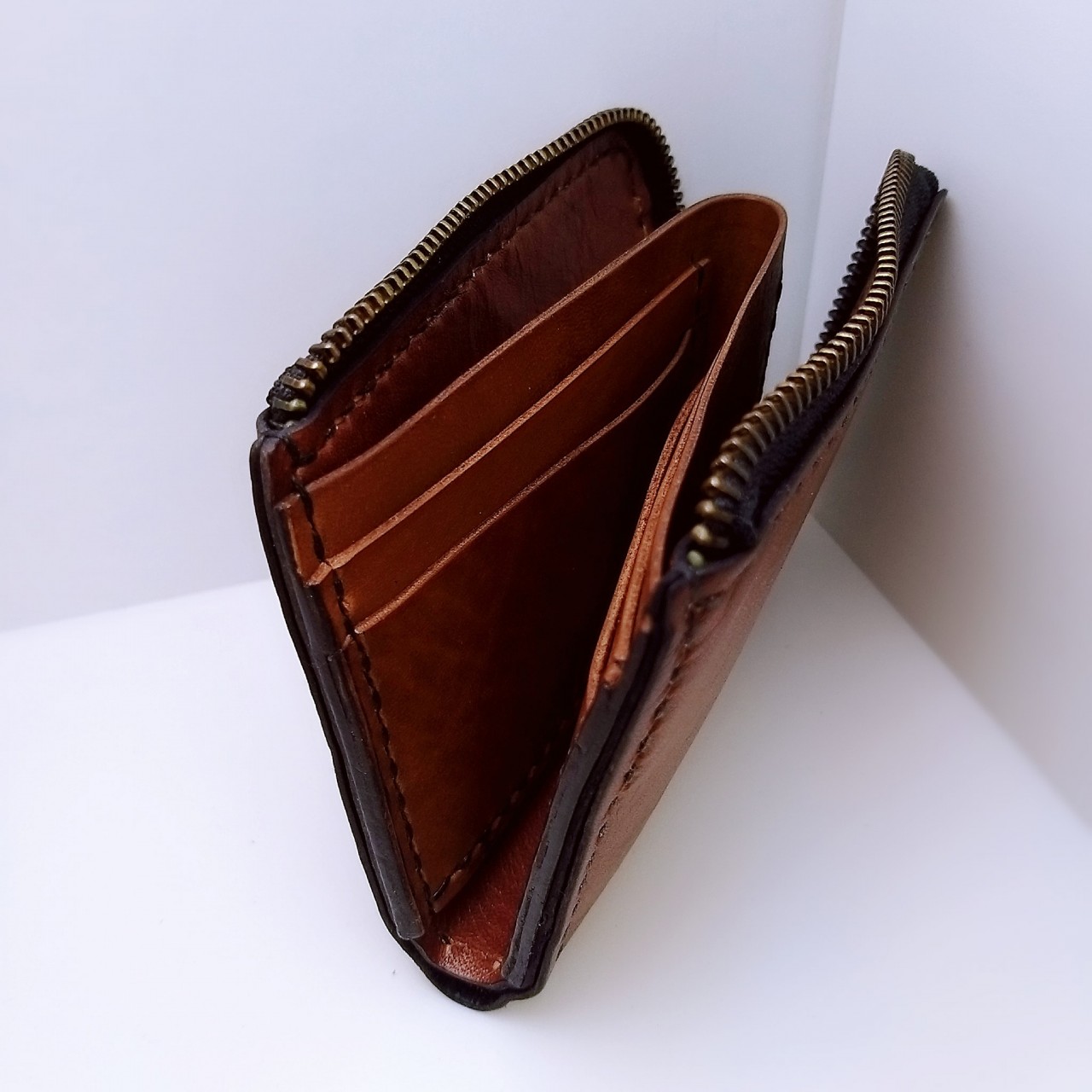 拉鍊散紙包 DIY 皮革班 handsbox 皮革學堂 風琴位 卡位 卡片套 拉鍊
