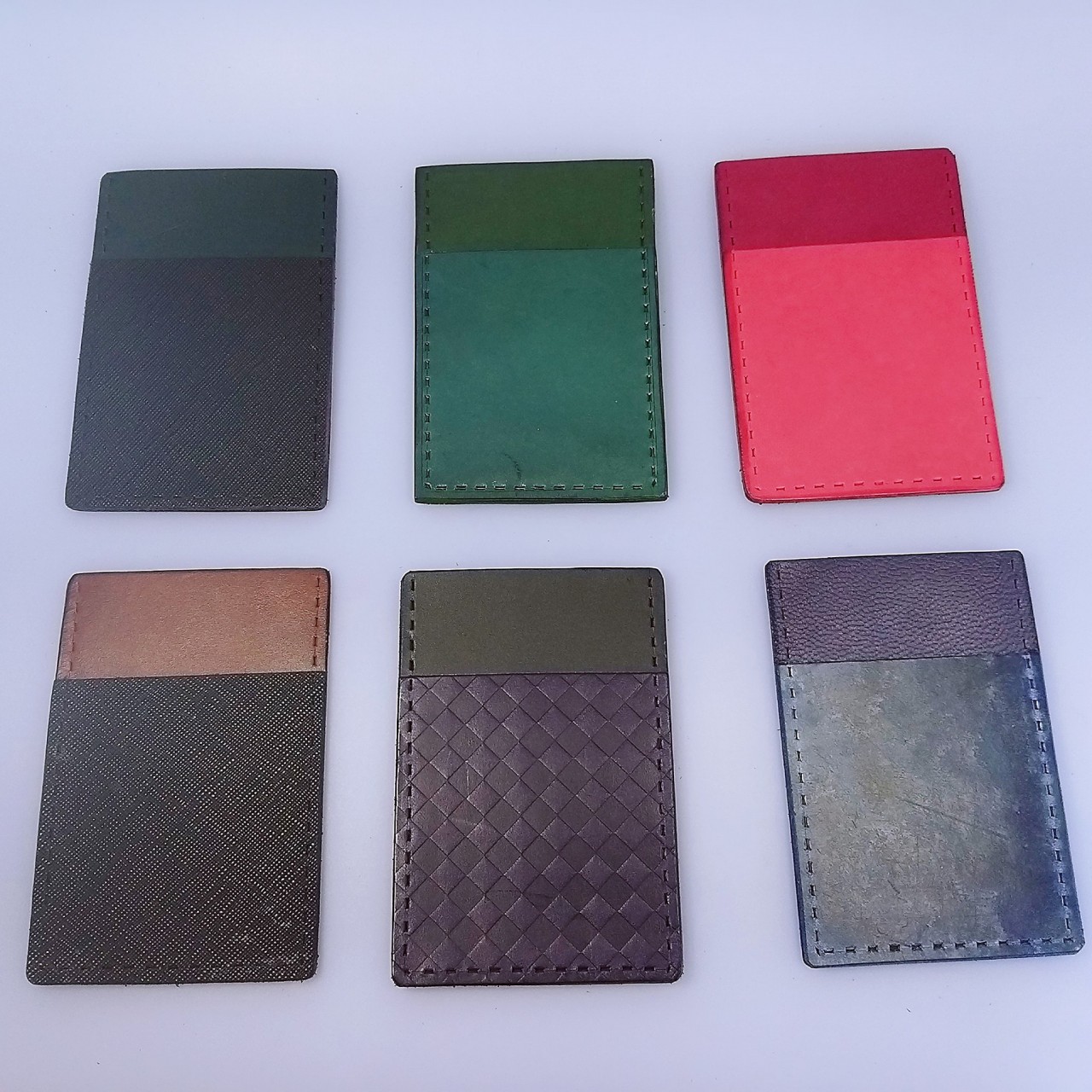 【現货皮革材料包】XCHKS5H 双色 缝线 直身 卡片套 八达通 证件套 cards holder DIY皮革 相位