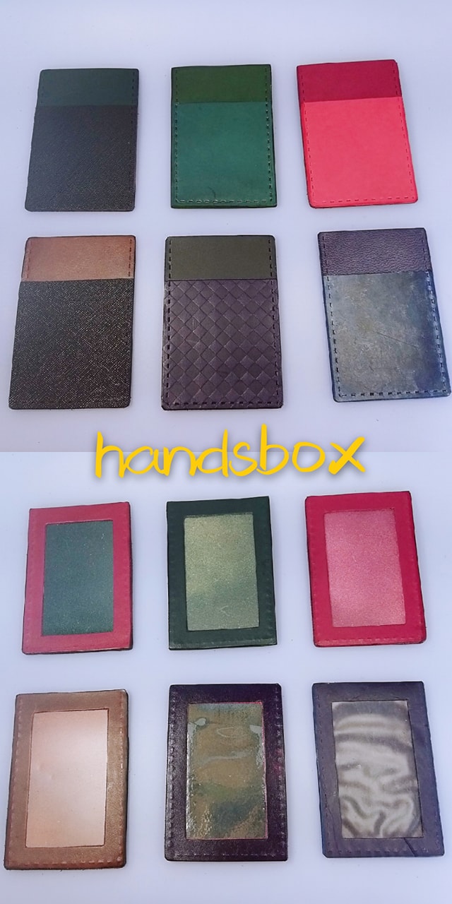 【現貨皮革材料包】XCHKS5H 雙色 縫線 直身 卡片套 八達通 證件套 cards holder DIY皮革 相位
