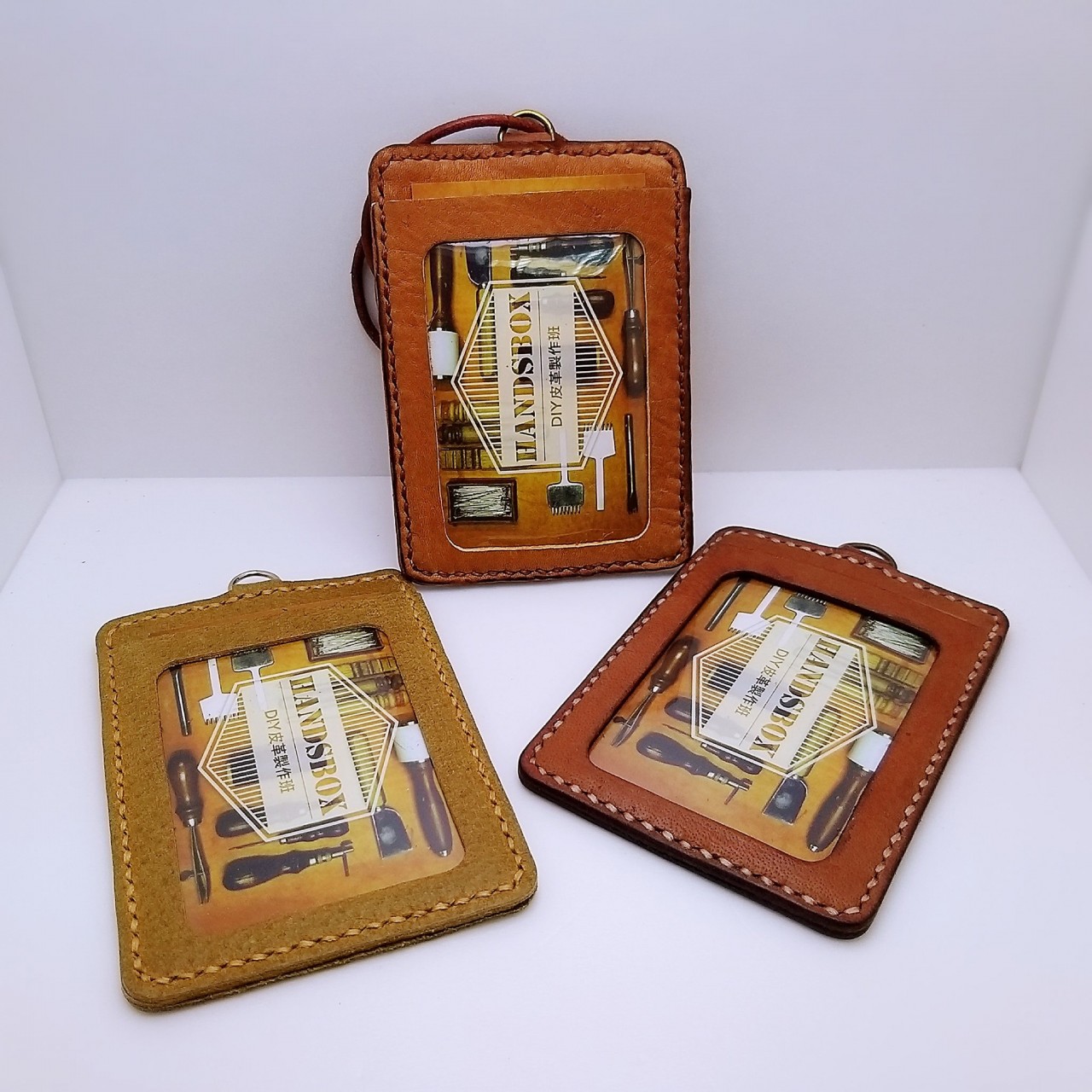 【現貨】縫線證件套  handsbox 皮革學堂 卡位 掛頸 証件套 八達通套