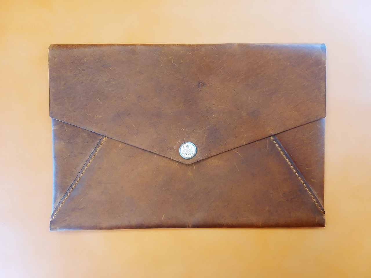 【現貨】 Handsbox 真皮手提袋 皮革袋 輕便袋 apple macbook air 電腦袋 啡色 撞色 ipad