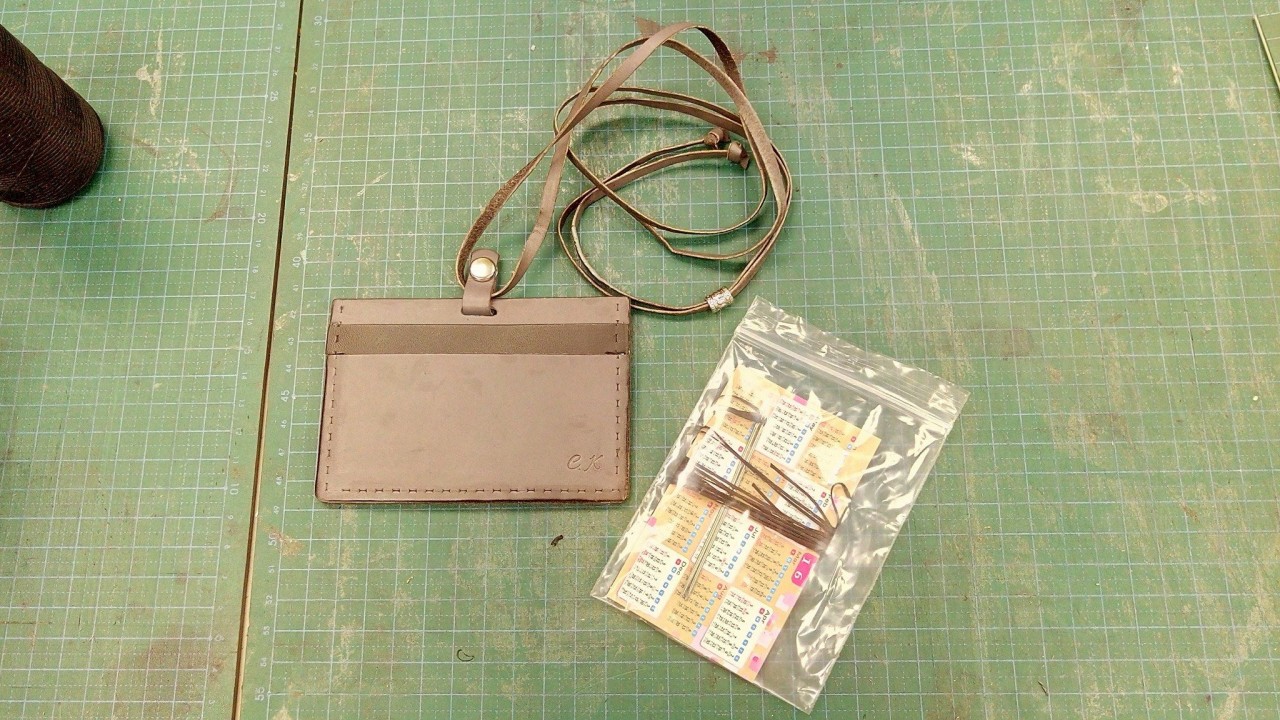 訂製 皮革材料包 XCHKS3H 縫線 三格 卡片套 八達通 證件套 cards holder DIY皮革 相位
