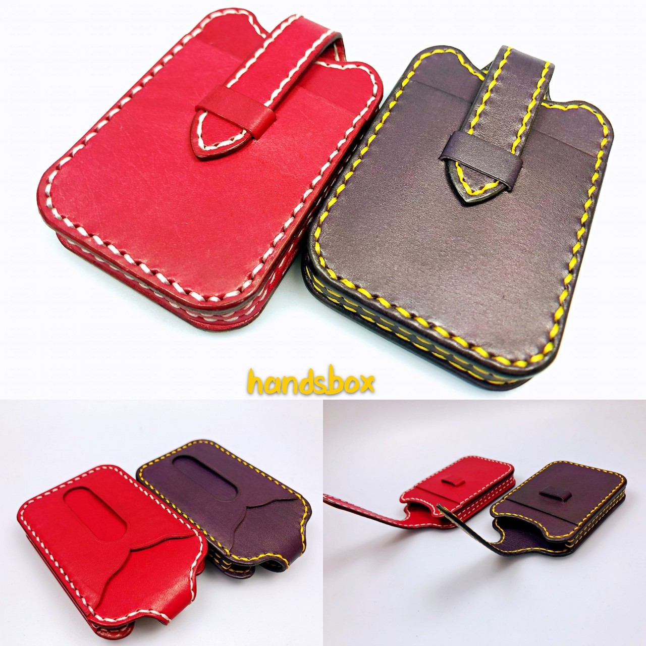 卡片套 盒型 DIY 皮革學堂 handsbox 皮革學堂 cards holder 立體