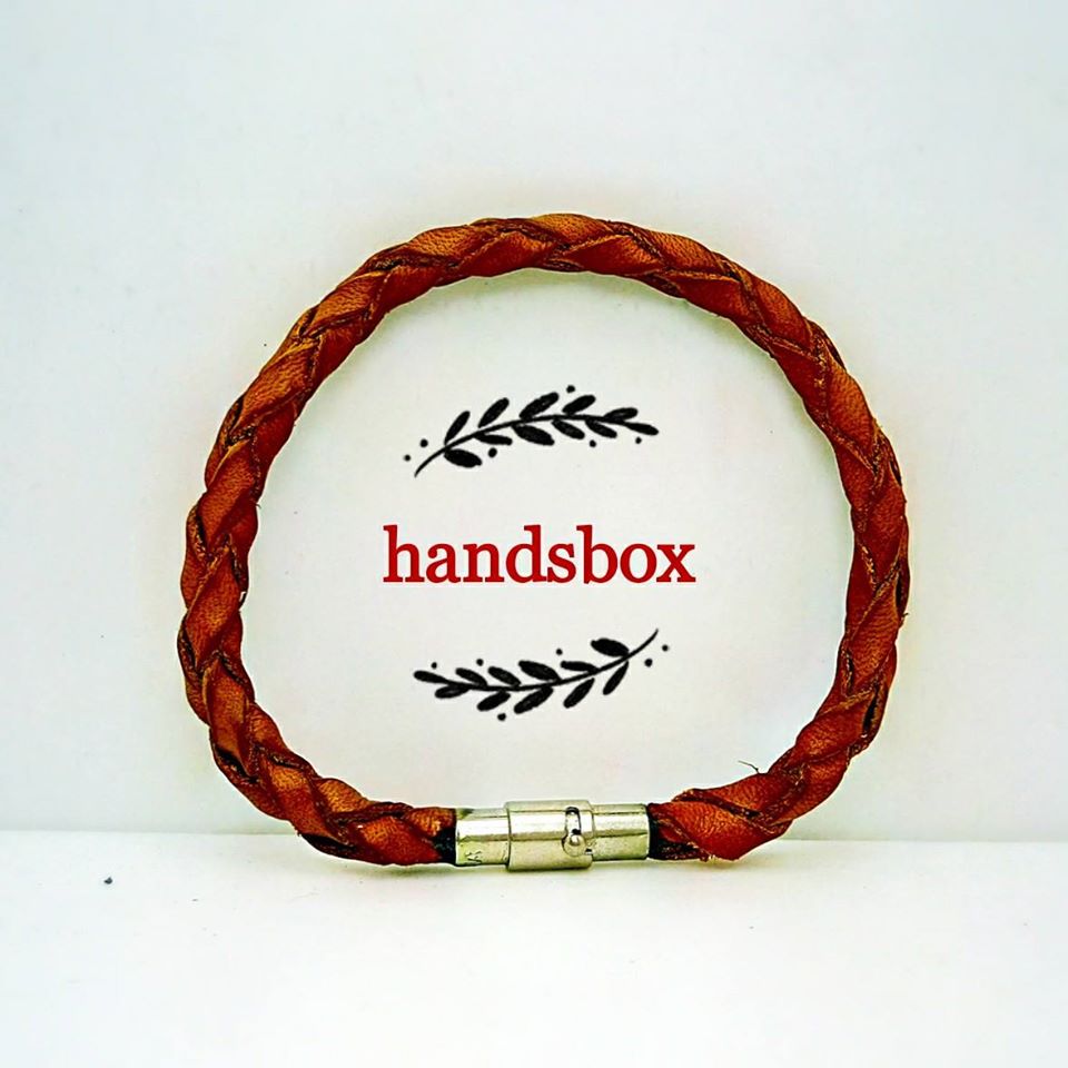 【現貨】四股編織手帶 handsbox 皮革學堂 全四股編織 磁石鈕 hand strap