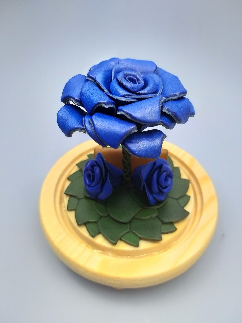 皮革玫瑰花玻璃瓶 皮革花 皮革玫瑰花  一大加兩細 皮革學堂 handsbox 皮革班 皮革DIY 情人節禮物
