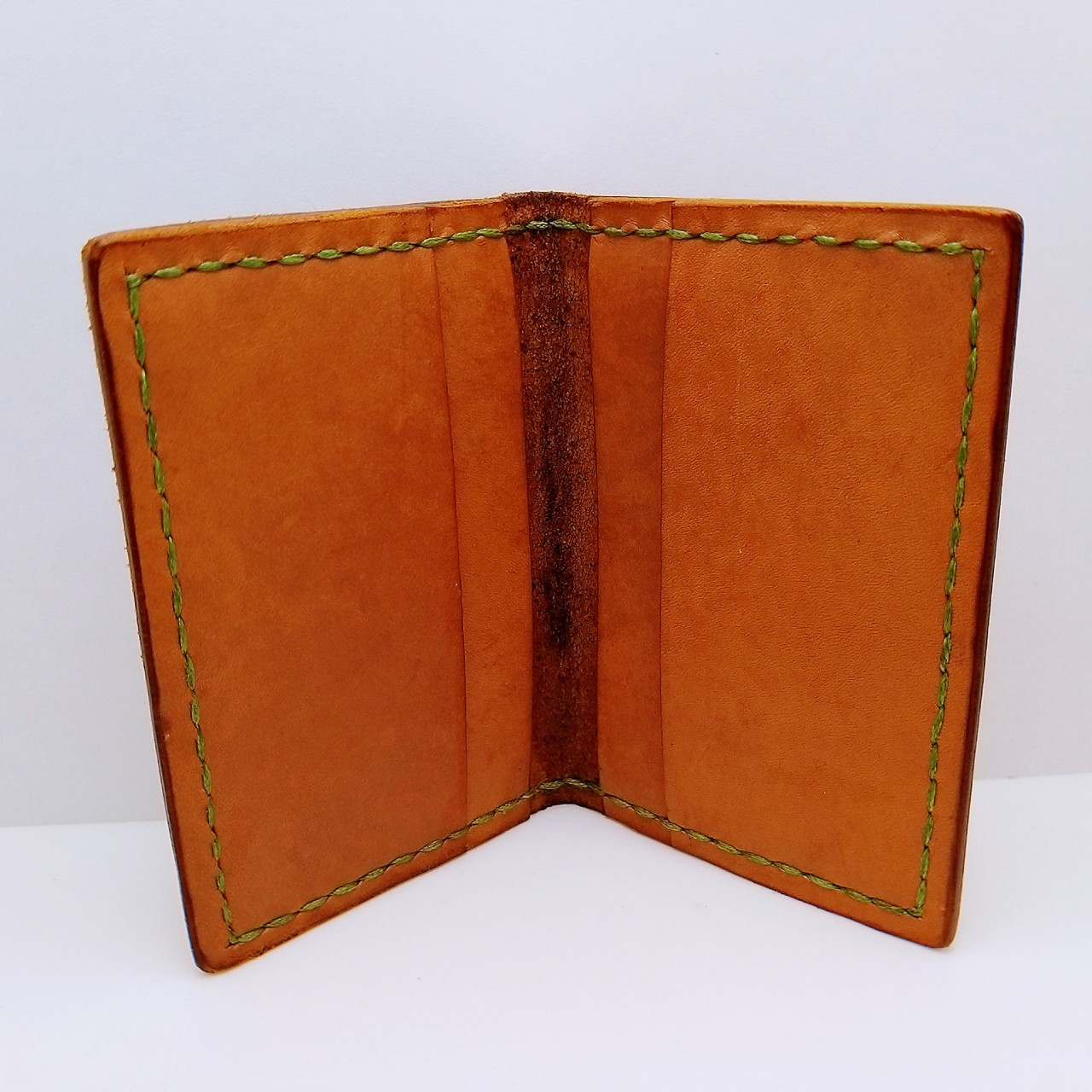 英文字母卡片套 DIY 皮革班 handsbox 皮革學堂 對褶 四格 卡位 信用卡 cards holder