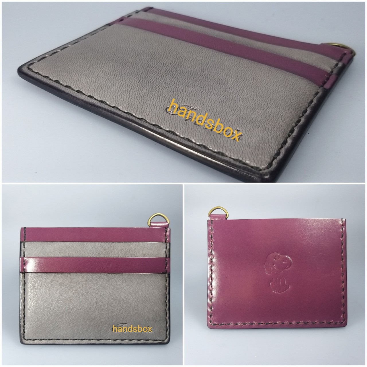 卡片套 DIY 皮革班 handsbox 皮革學堂 四格 卡位 信用卡 cards holder snoopy