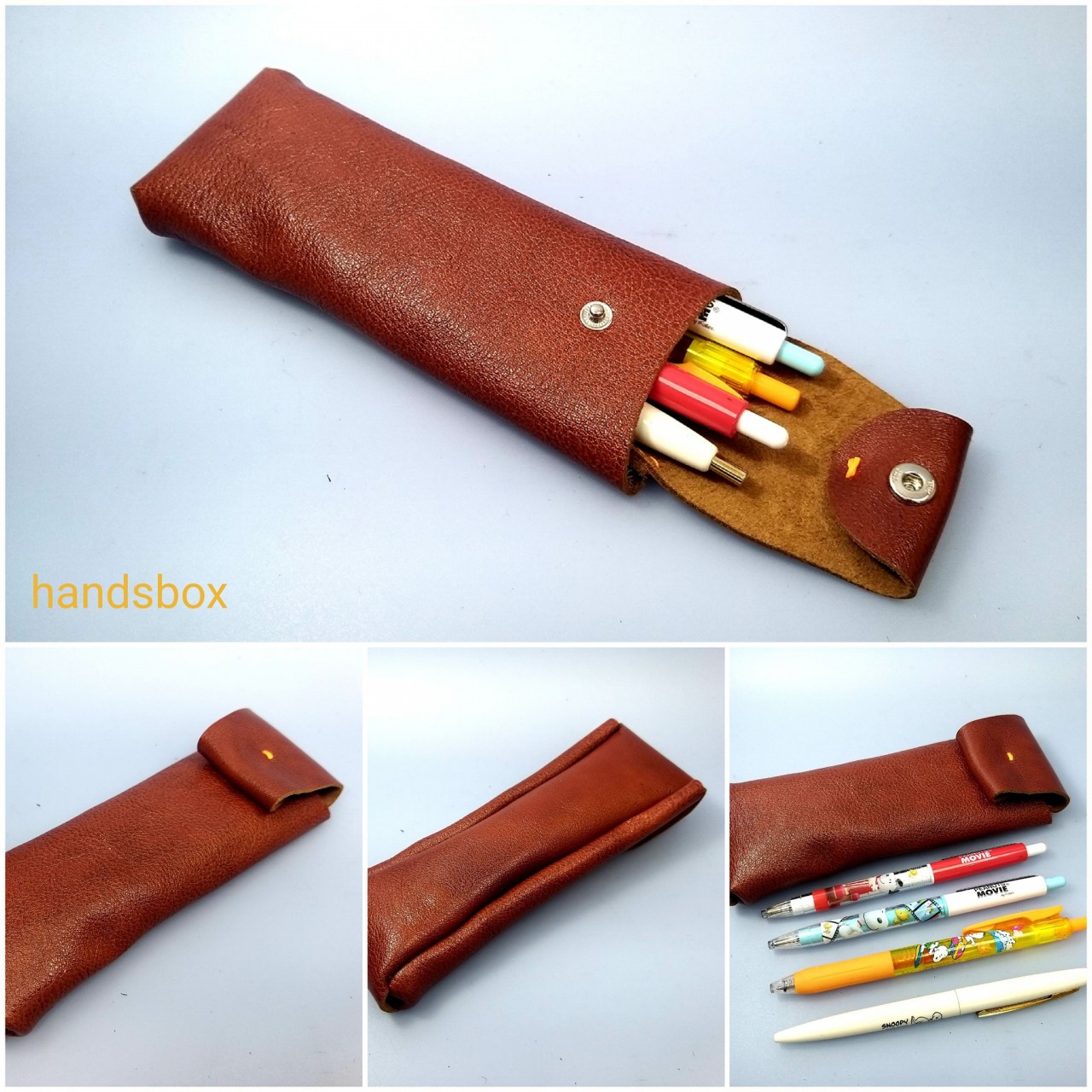 【現货】立体筆袋 DIY 皮革班 handsbox 皮革学堂 皮革筆袋