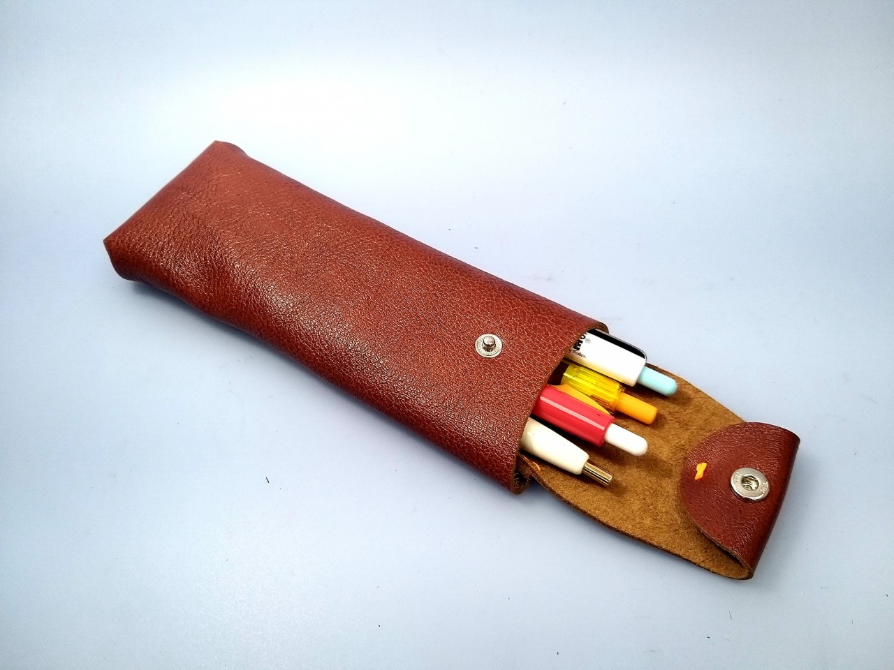 立體筆袋 DIY 皮革材料包 handsbox 皮革學堂 皮革筆袋