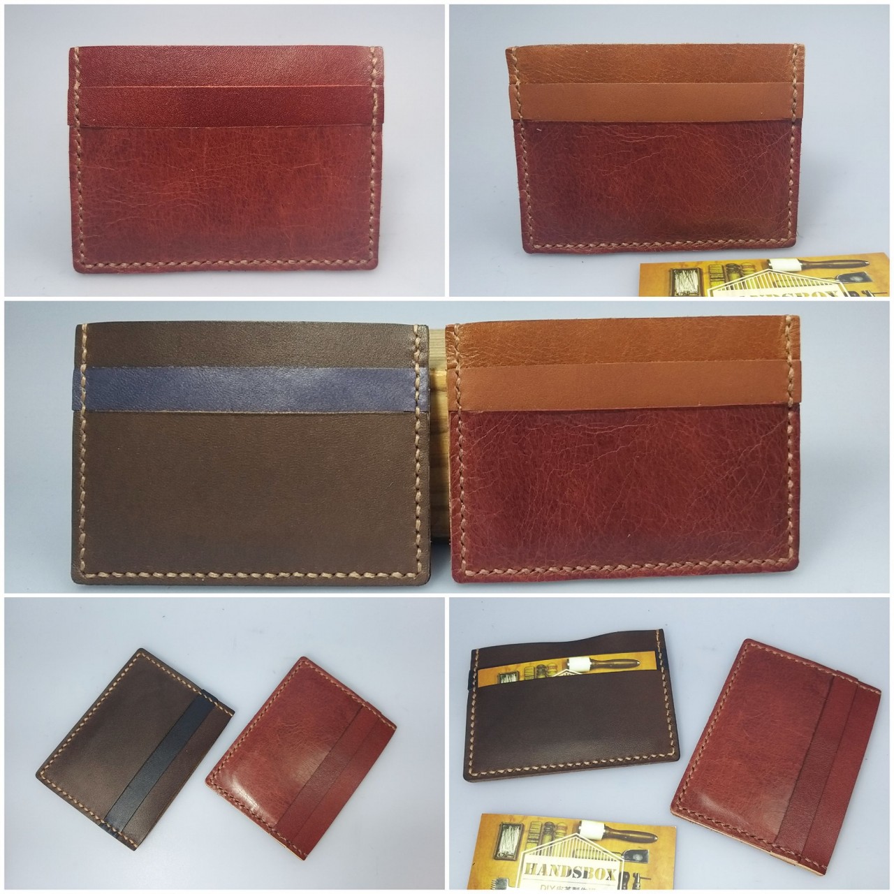 縫線 橫身 卡片套 八達通 cards holder 材料包DIY 皮革班 handsbox 皮革學堂