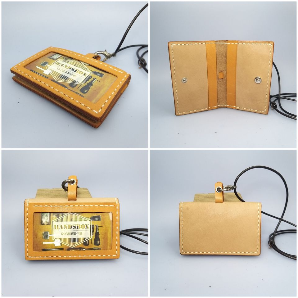 【現貨】證件套 handsbox 皮革學堂 証件套 橫式 相位 卡片位 掛頸 對褶