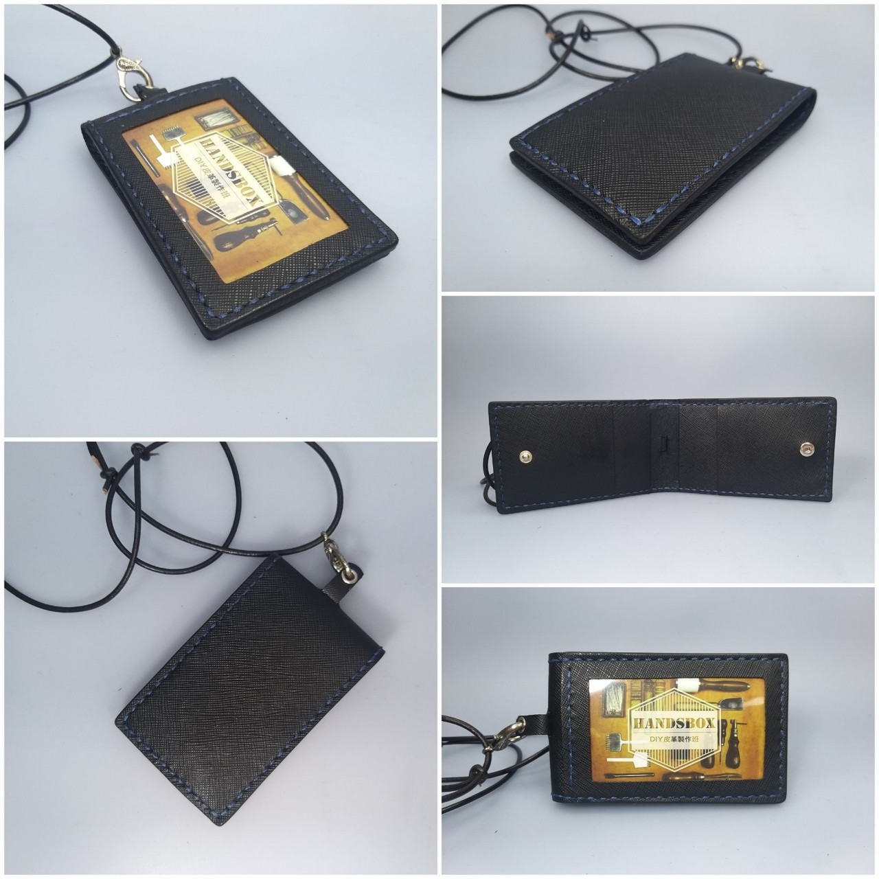 【現貨】直身對褶證件套 handsbox 皮革學堂 証件套 相位 卡片位 掛頸