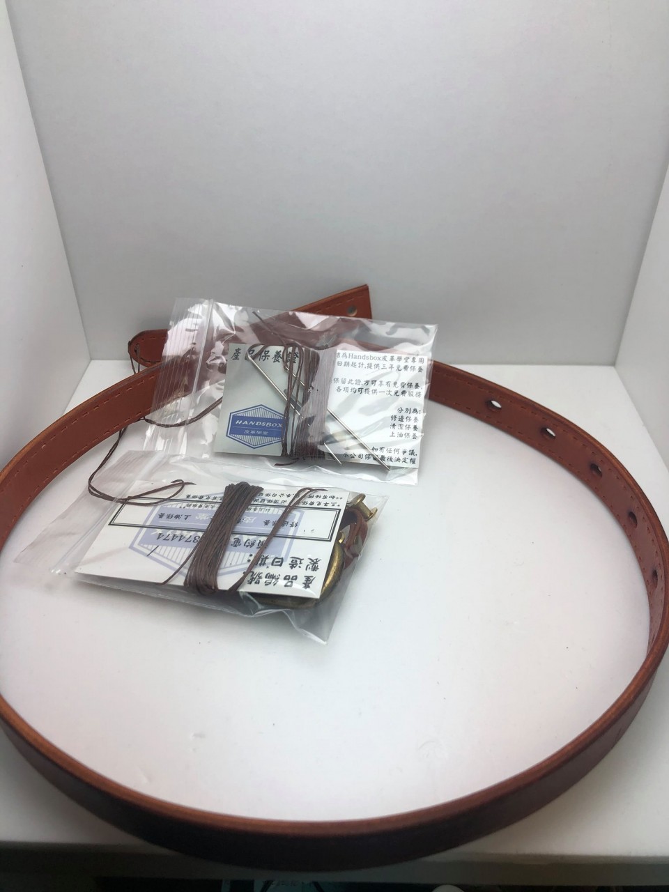 缝线皮带材料包 女装皮带25MM handsbox 皮革学堂 有缝装饰线 女装 套装 休闲 文青