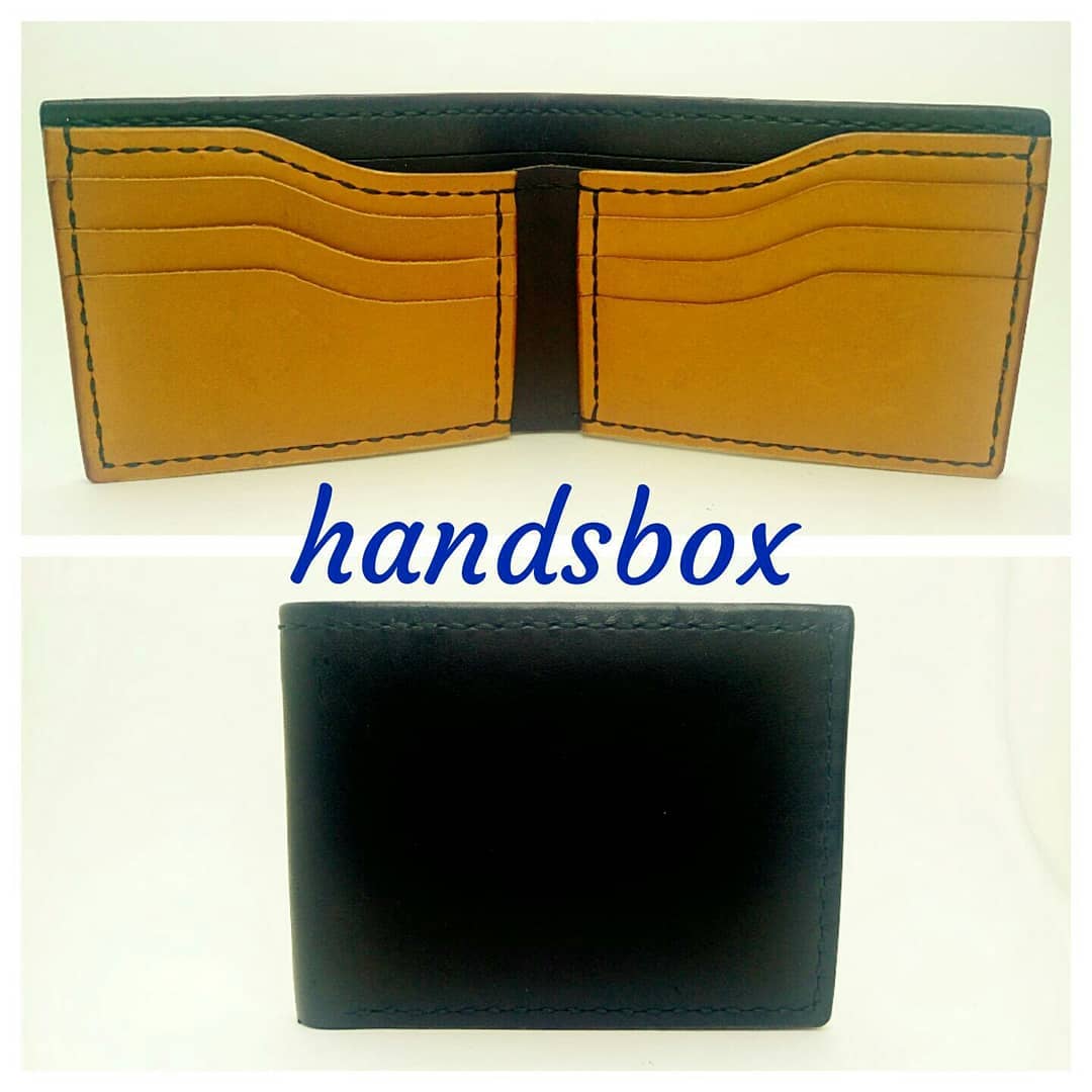 【現貨】對褶銀包 DIY 皮革班 handsbox 皮革學堂 男裝銀包 波浪卡位 次貨皮花痕 清貨