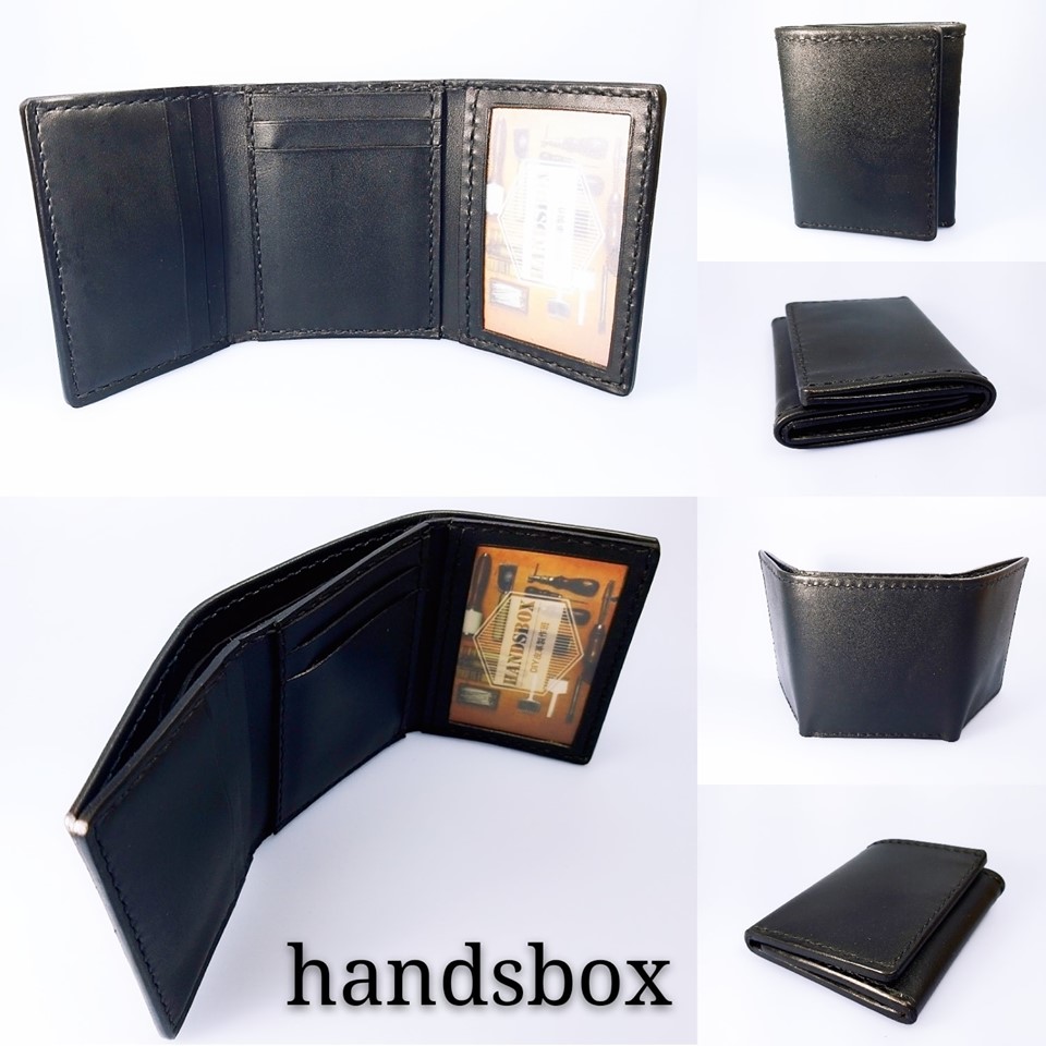三褶短銀包 DIY 皮革班 handsbox 皮革學堂 三褶 九卡位 細款