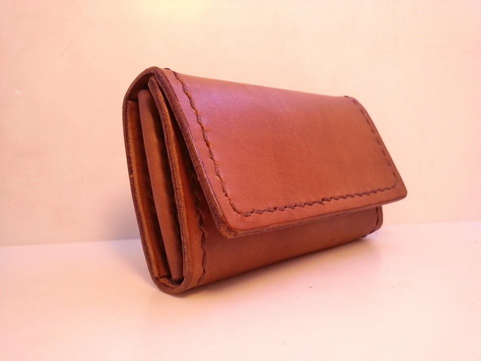 卡片套 DIY 皮革學 handsbox 皮革學堂 雙風琴位 兩格 磁石鈕 對褶 信用卡 cards holder