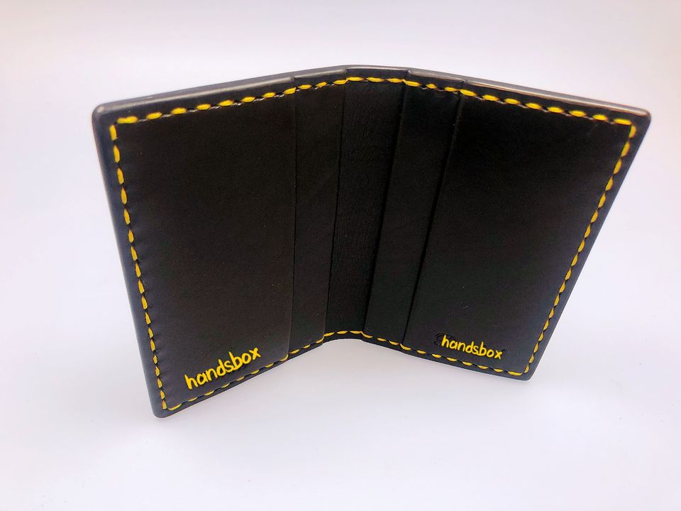 卡片套 DIY 皮革班 handsbox 皮革學堂 對褶 四格 卡位 信用卡 cards holder