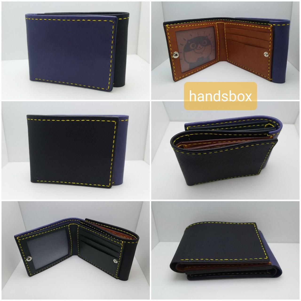 短銀包 DIY 皮革班 handsbox 皮革學堂 兩相位 兩邊開 六卡 四暗格 兩紙幣位