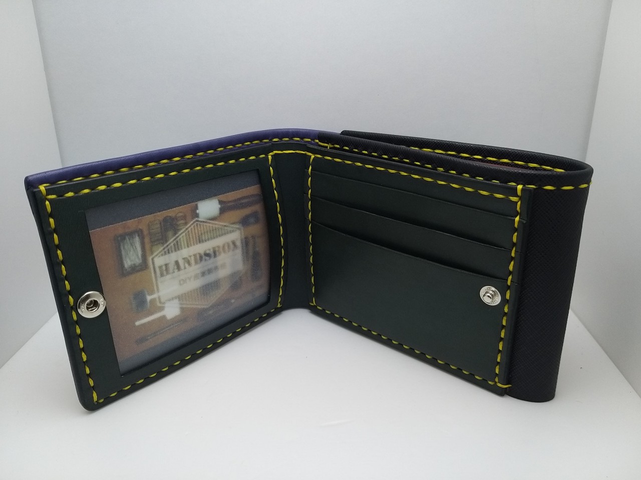 短銀包 DIY 皮革班 handsbox 皮革學堂 兩相位 兩邊開 六卡 四暗格 兩紙幣位