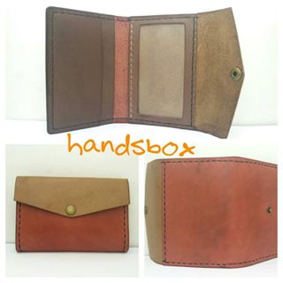 卡片套 DIY 皮革班 handsbox 皮革學堂 相位 對褶 三卡位 信用卡 cards holder