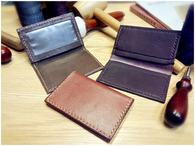 卡片套 DIY 皮革班 handsbox 皮革學堂 相位 對褶 三卡位 信用卡 cards holder