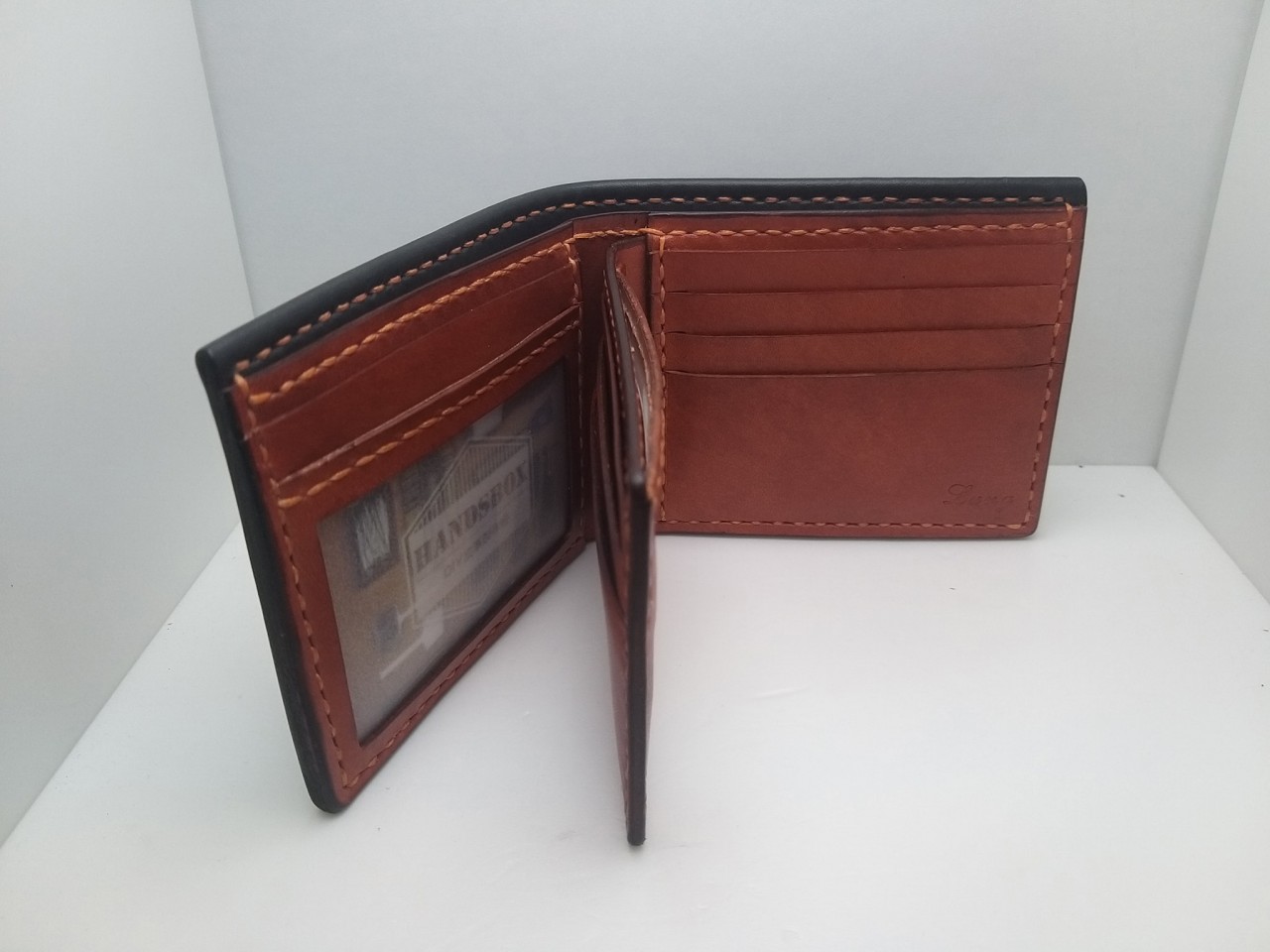 三頁短銀包 DIY 皮革班 handsbox 皮革學堂 男裝銀包 三褶 兩相位 八卡 兩暗格 兩紙幣位
