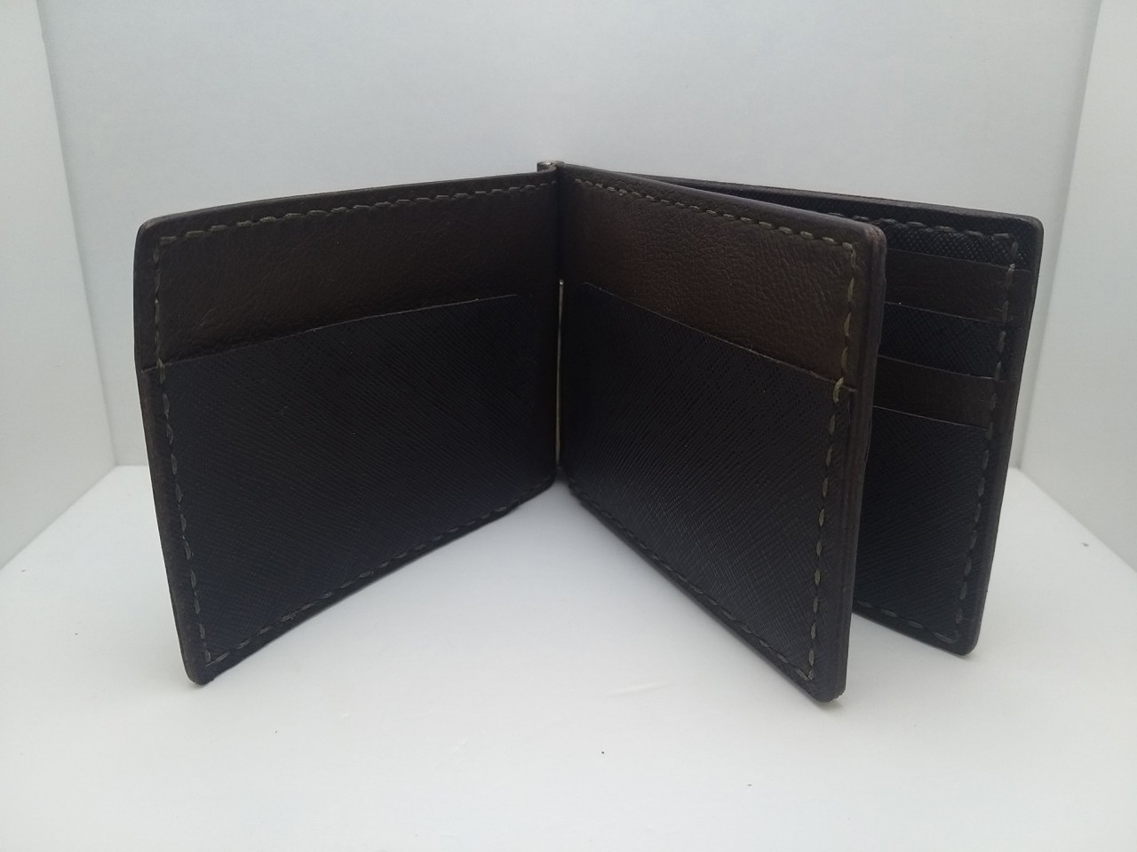 三頁短錢夾 DIY 皮革班 handsbox 皮革學堂 男裝銀包 三褶 八卡 兩暗格 錢夾
