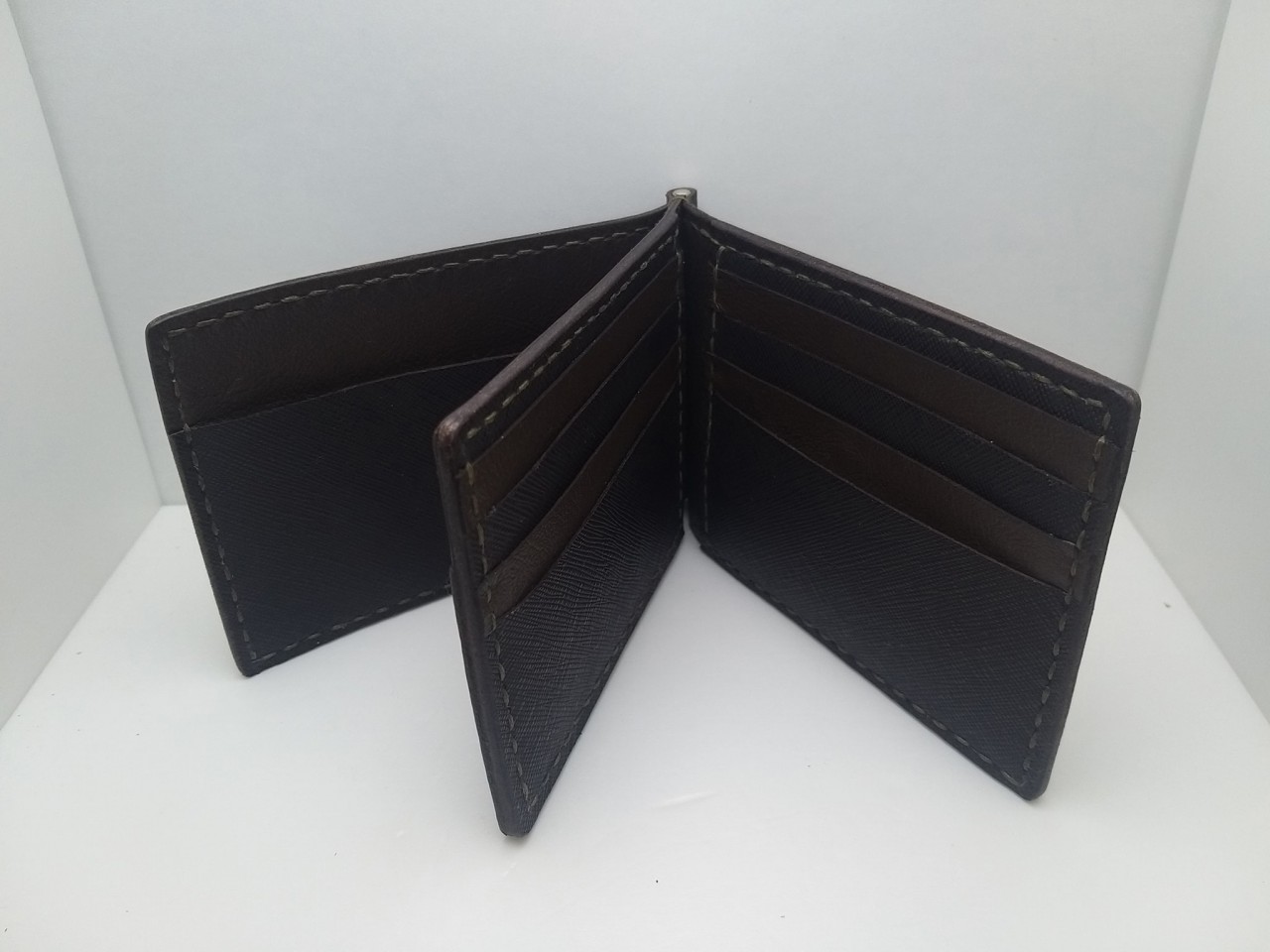 三頁短錢夾 DIY 皮革班 handsbox 皮革學堂 男裝銀包 三褶 八卡 兩暗格 錢夾