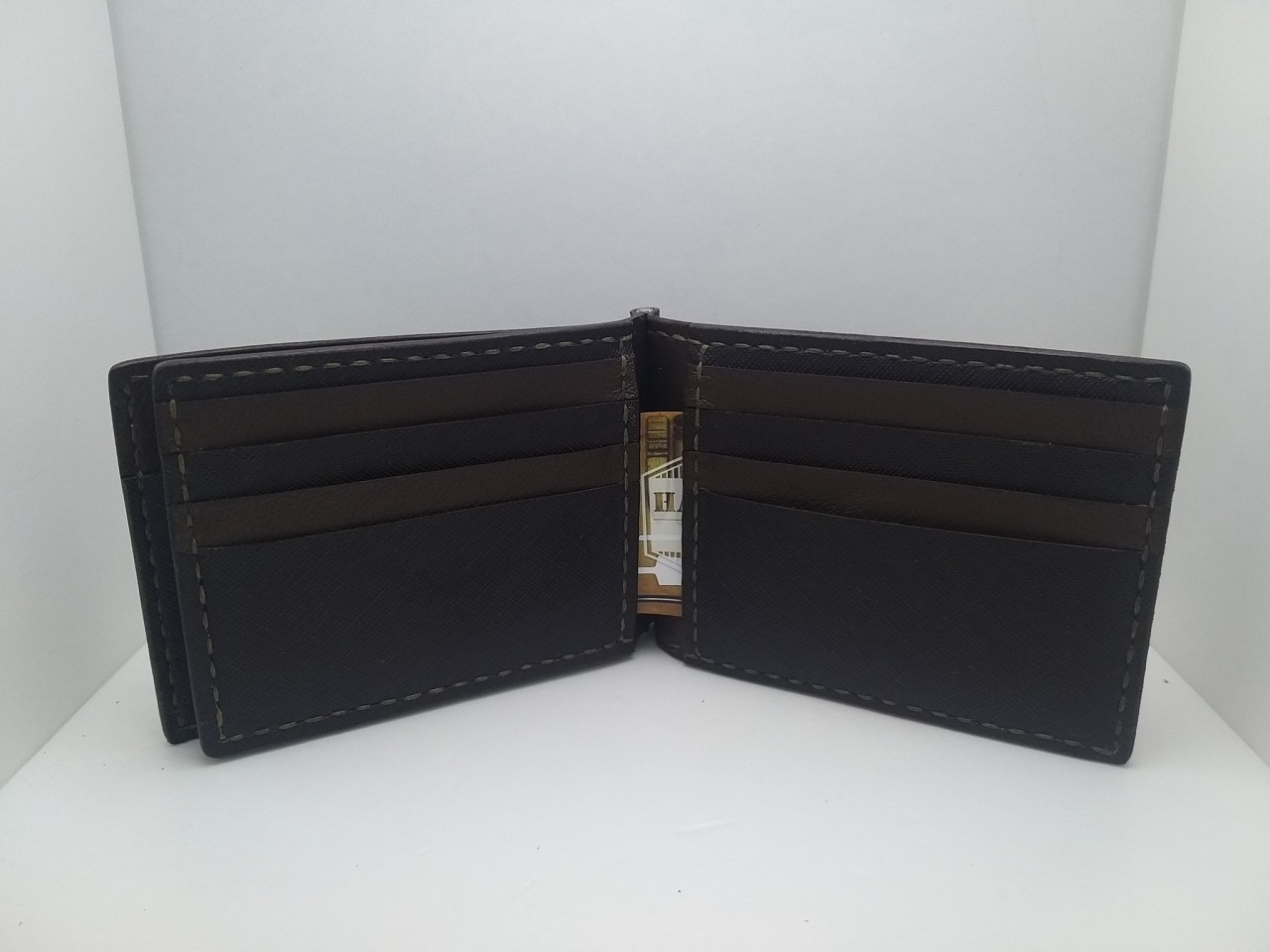 三頁短錢夾 DIY 皮革班 handsbox 皮革學堂 男裝銀包 三褶 八卡 兩暗格 錢夾