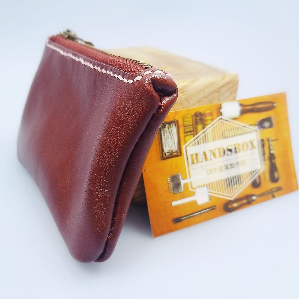 【限定時間】 拉鍊散紙包 DIY 皮革班 handsbox 皮革學堂 八達通 coins bag