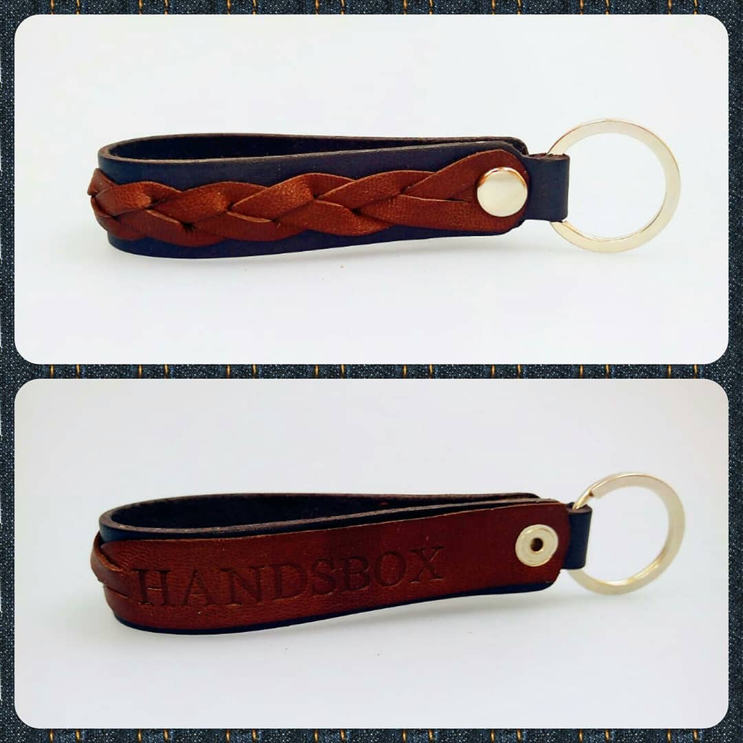 【限定時間】 鎖匙扣 key ring DIY 皮革班 handsbox 皮革學堂 皮革課程 腰扣 編織 雙色 兩件 一對