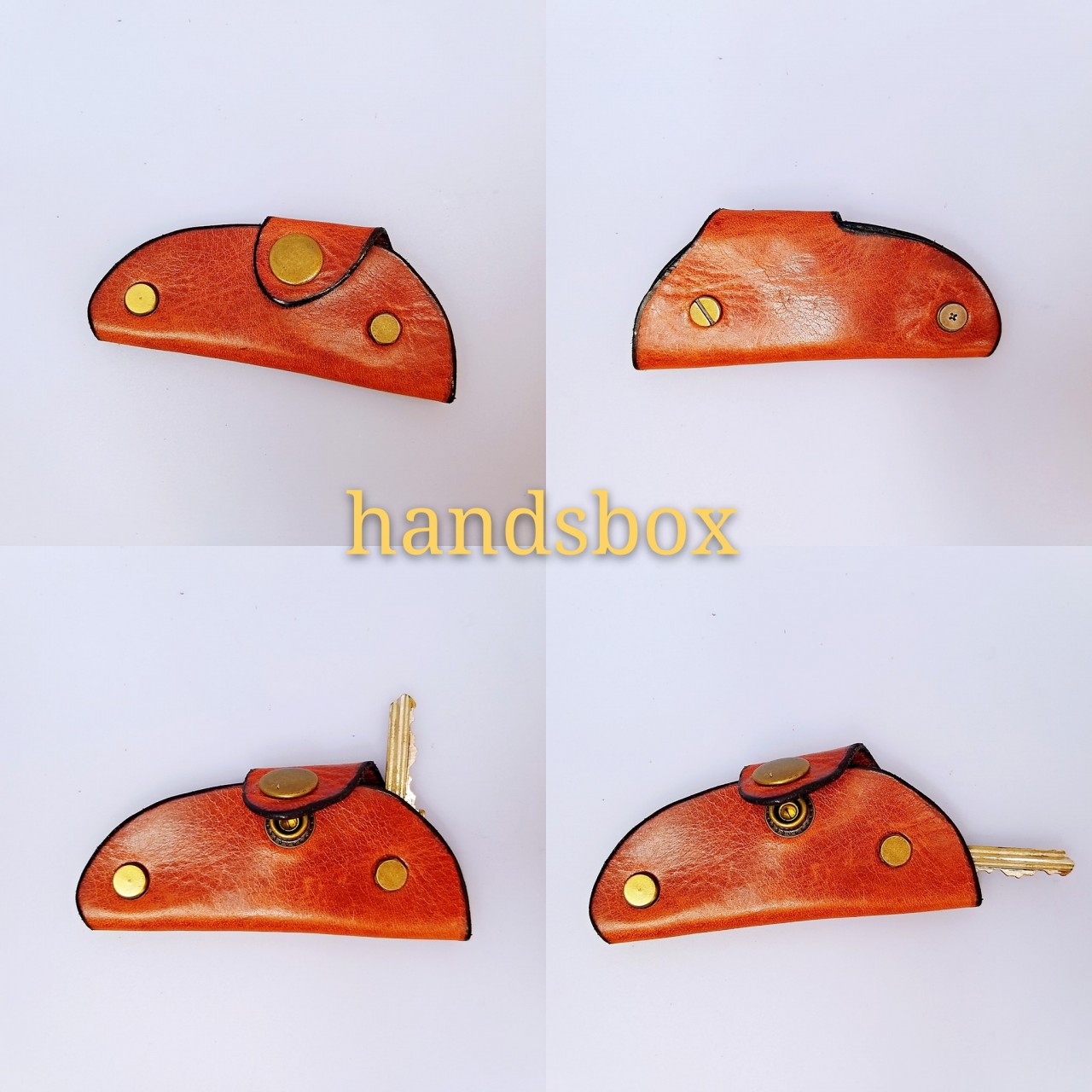 鎖匙包 DIY 皮革班 handsbox 皮革學堂 key holder  無縫線 男裝 左右拉出