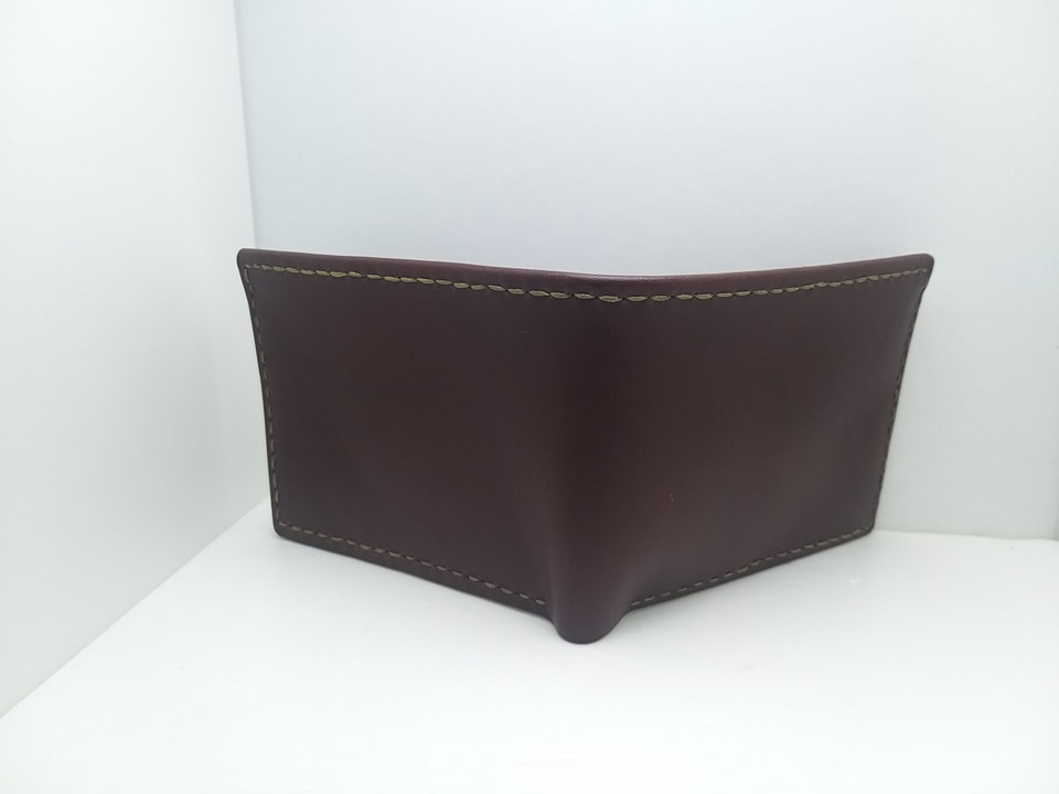 【現貨】對褶銀包 雙色縫線 手工作品 handsbox 皮革學堂 男裝銀包 短銀包 八卡位 限量一個 包壓印英文字