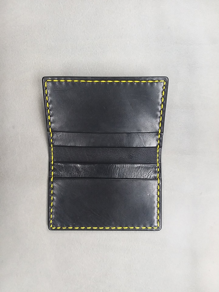 【現貨】卡片套 handsbox 皮革學堂 對褶 四格 卡位 信用卡 cards holder