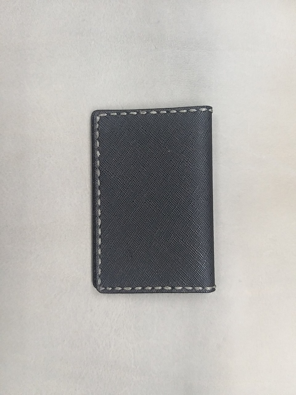 【現貨】卡片套 黑色十字紋 handsbox 皮革學堂 對褶 四格 卡位 信用卡 cards holder