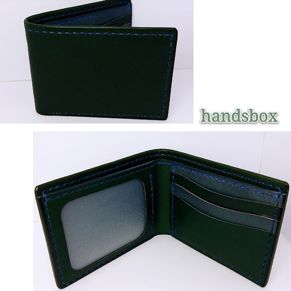 【現货】对褶银包 handsbox 皮革学堂 男装银包 彎卡位 相位 限量一个