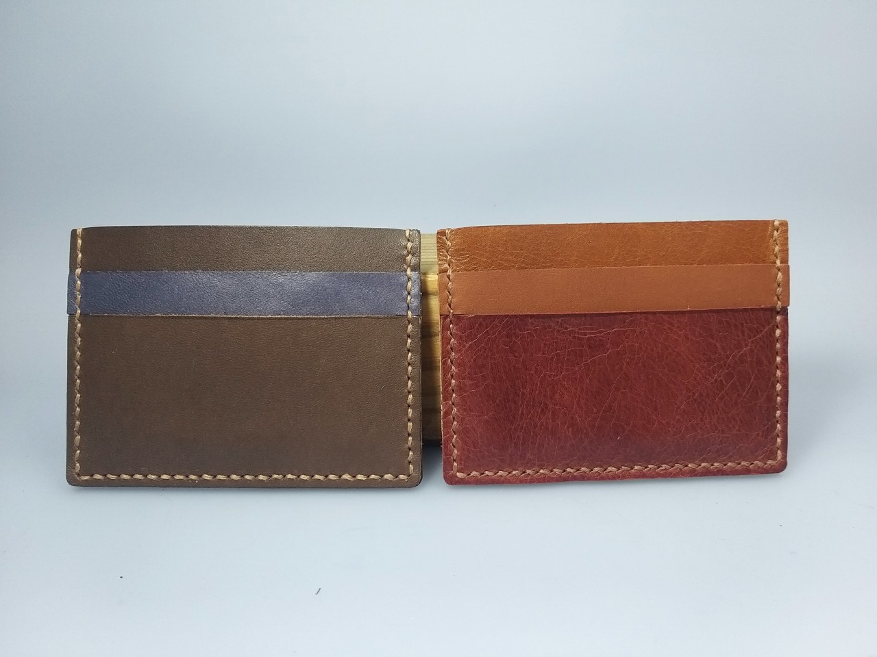 兩套優惠$360 皮革材料包 縫線 橫身 卡片套 八達通 cards holder handsbox 皮革學堂
