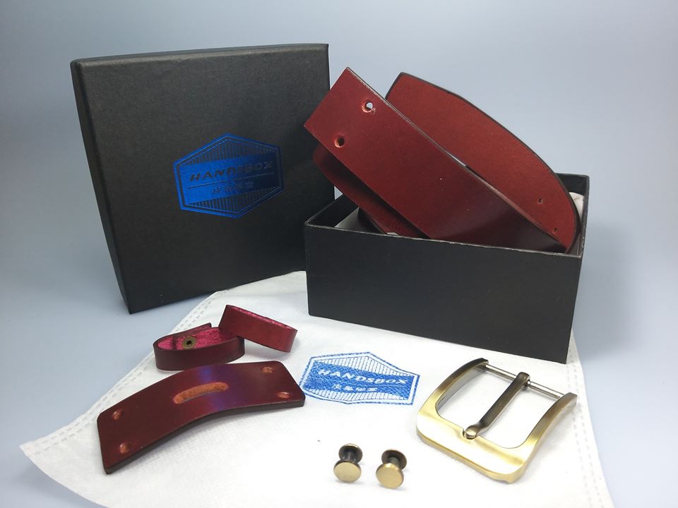兩套優惠 $520 皮帶材料包 男裝35MM皮帶 handsbox DIY皮帶 無縫裝飾線 男裝 牛仔褲 便服