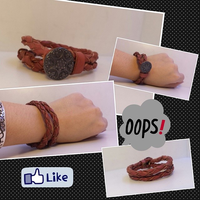 兩圈手帶 DIY 皮革班 handsbox 皮革學堂 全四股編織 金屬鈕 情侶款 hand strap