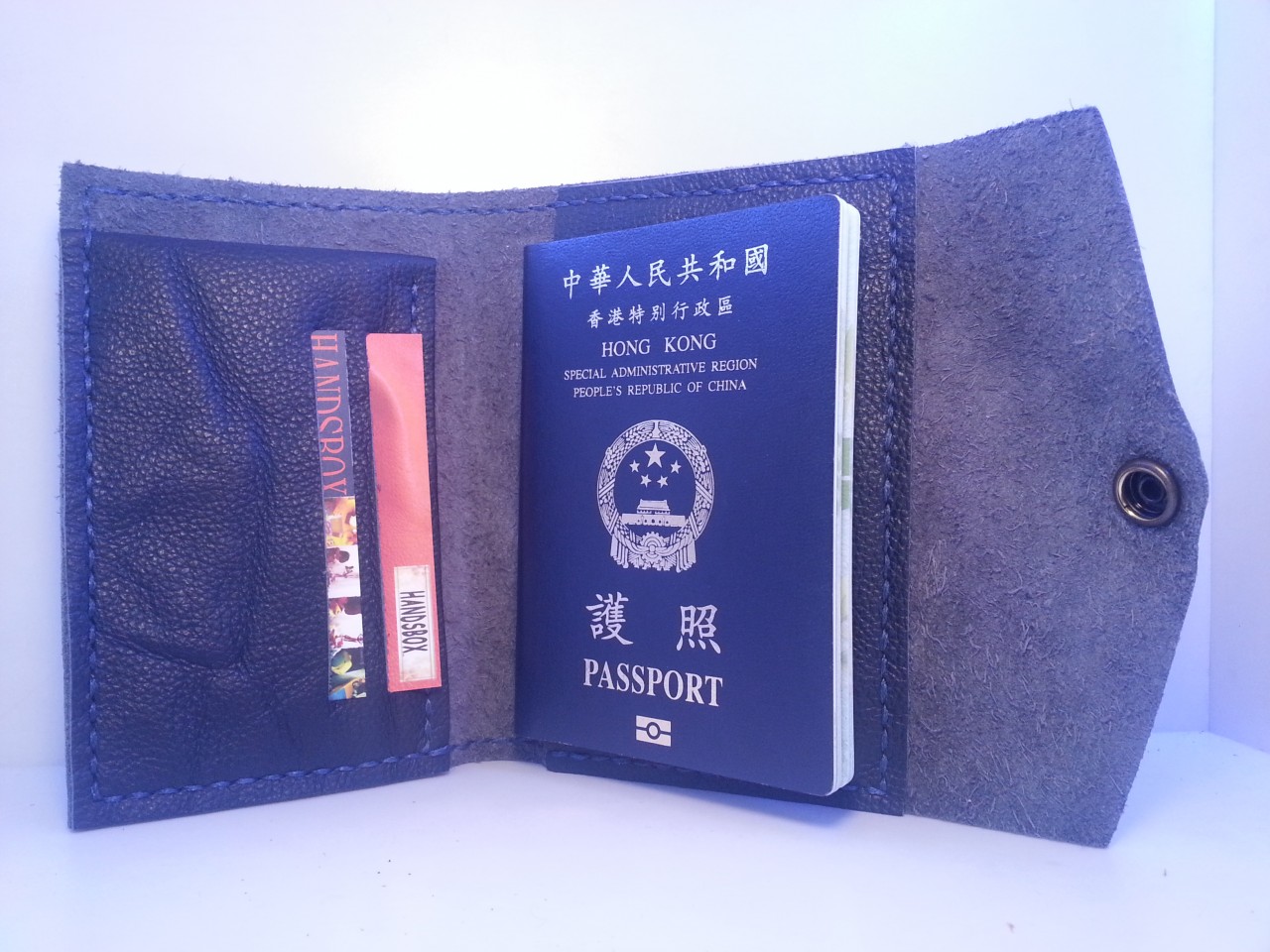 護照套 DIY 皮革班 handsbox 皮革學堂 passport holder 雙卡位 機票位 喼鈕