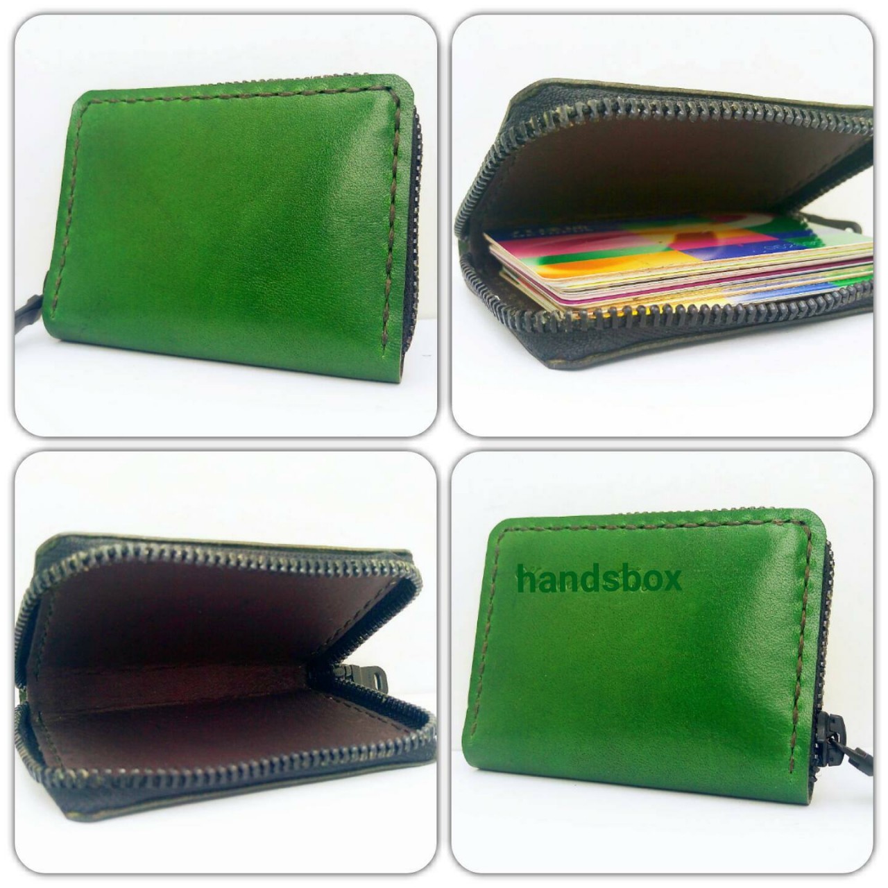拉鍊散子包 DIY 皮革班 handsbox 皮革學堂 雙卡位 卡片 八達通 紙幣 零錢