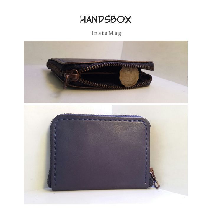 拉鍊散子包 DIY 皮革班 handsbox 皮革學堂 雙卡位 卡片 八達通 紙幣 零錢